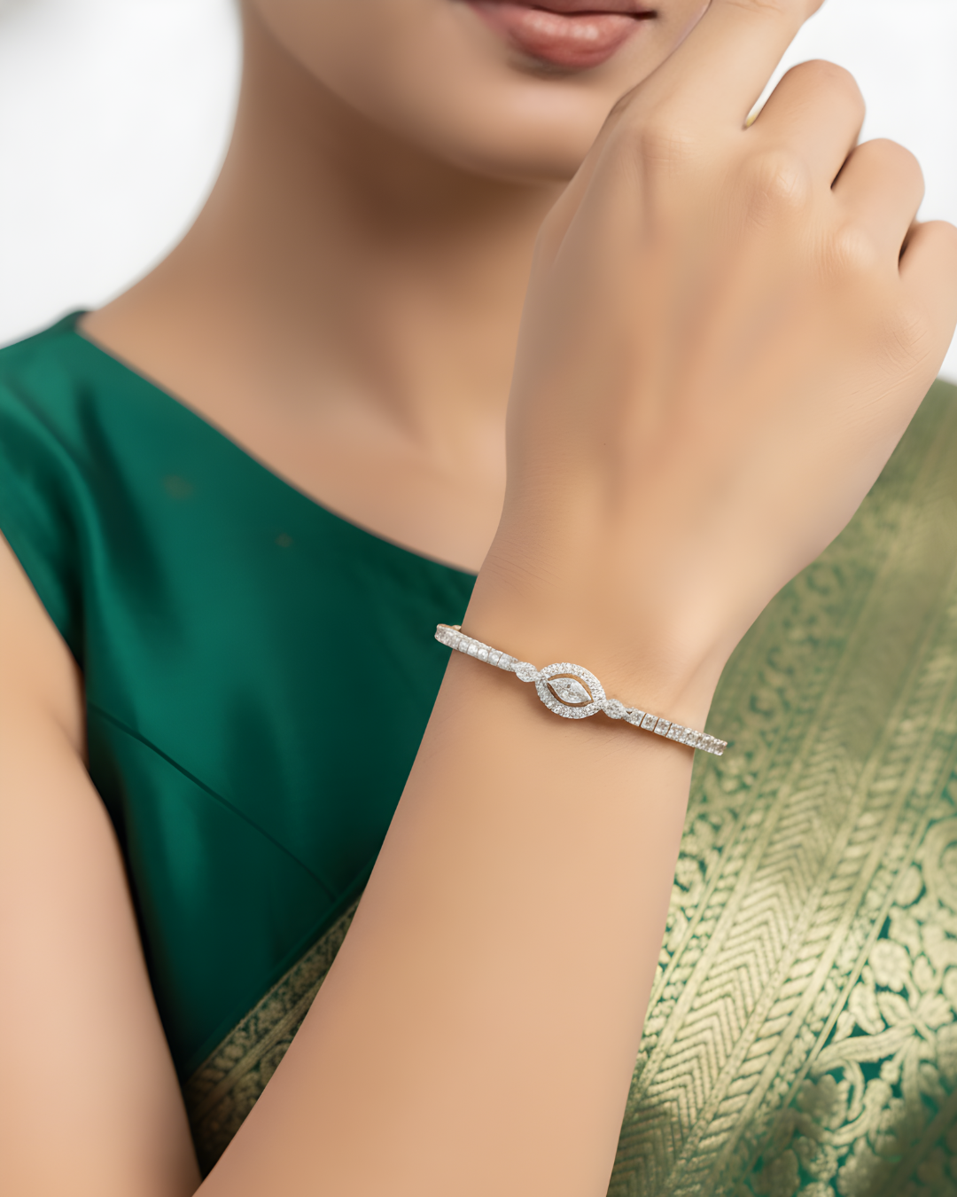 Marquise pave set Bangle