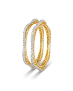 pave wave bangle