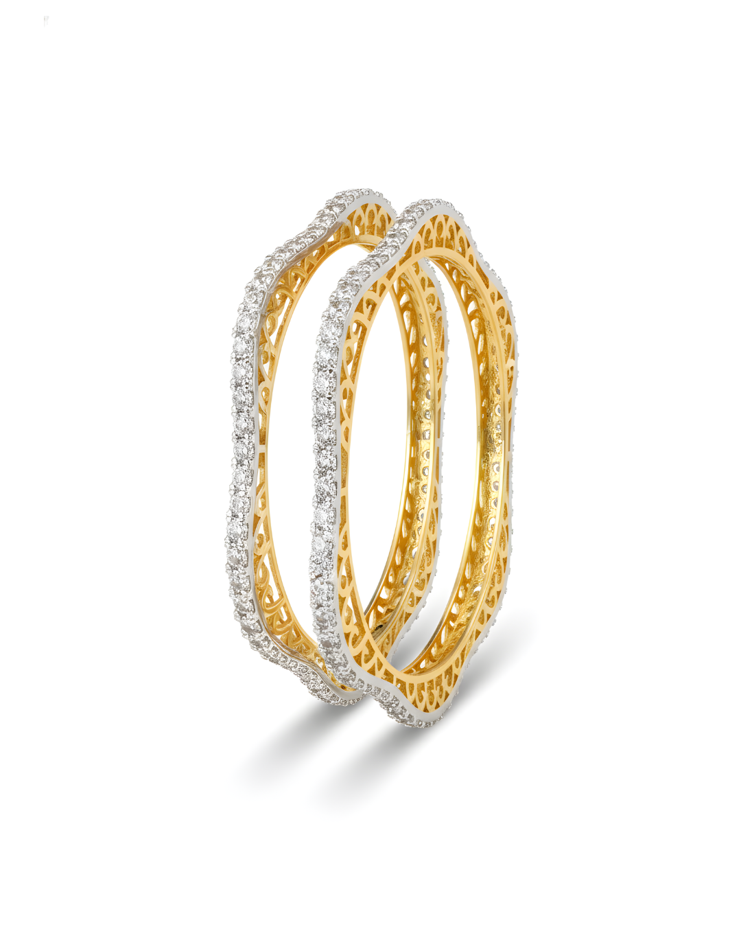 pave wave bangle