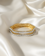 pave wave bangle