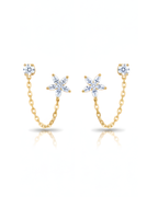 Iris Floral Chain Earrings