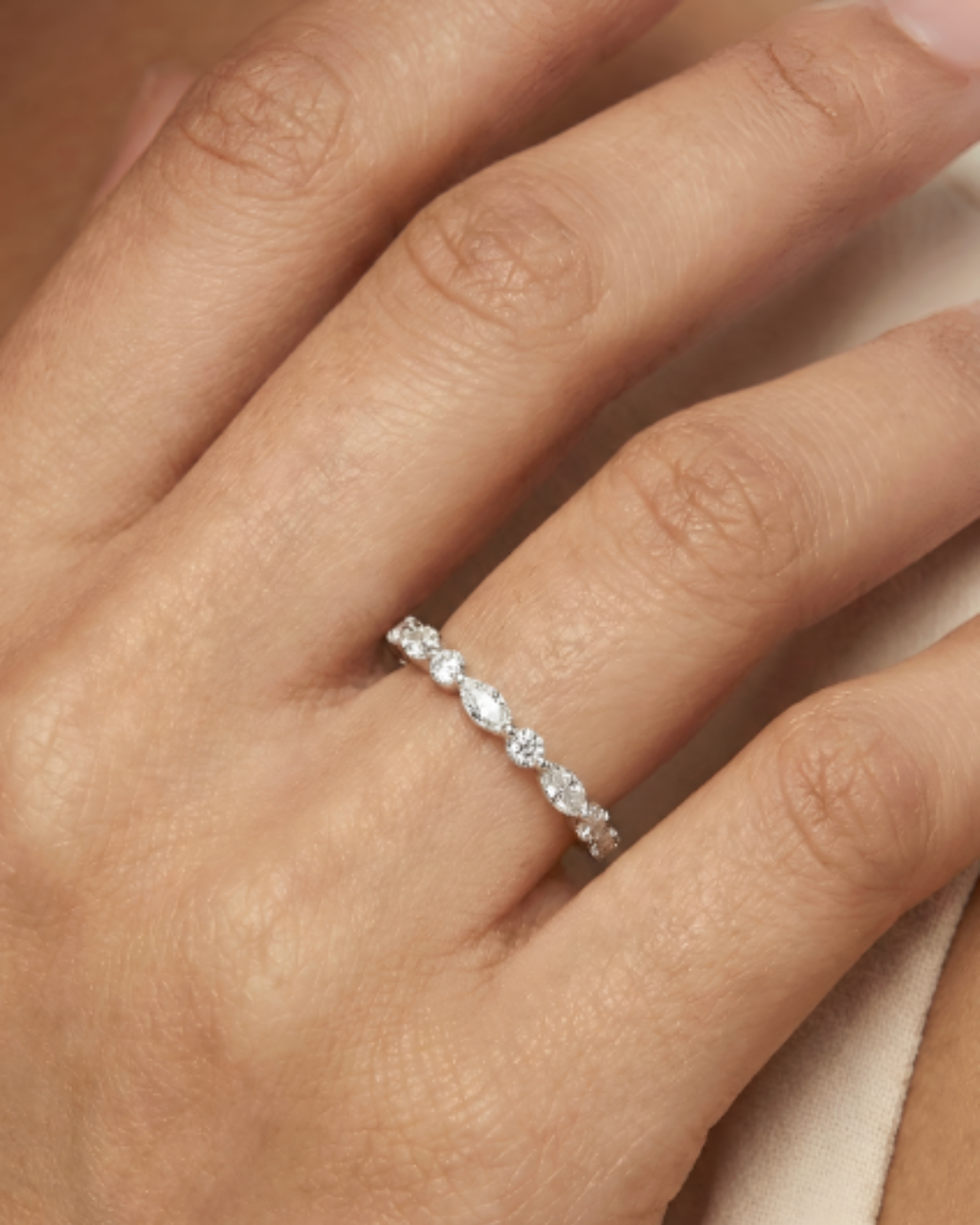 Marquise Round Eternity Ring