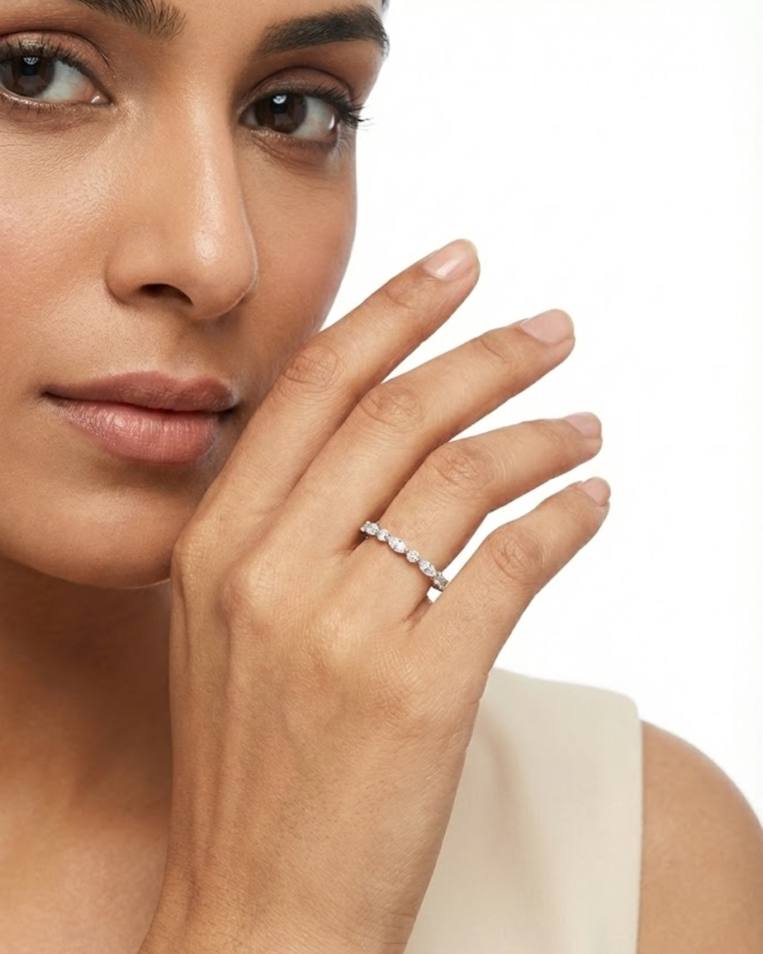 Marquise Round Eternity Ring