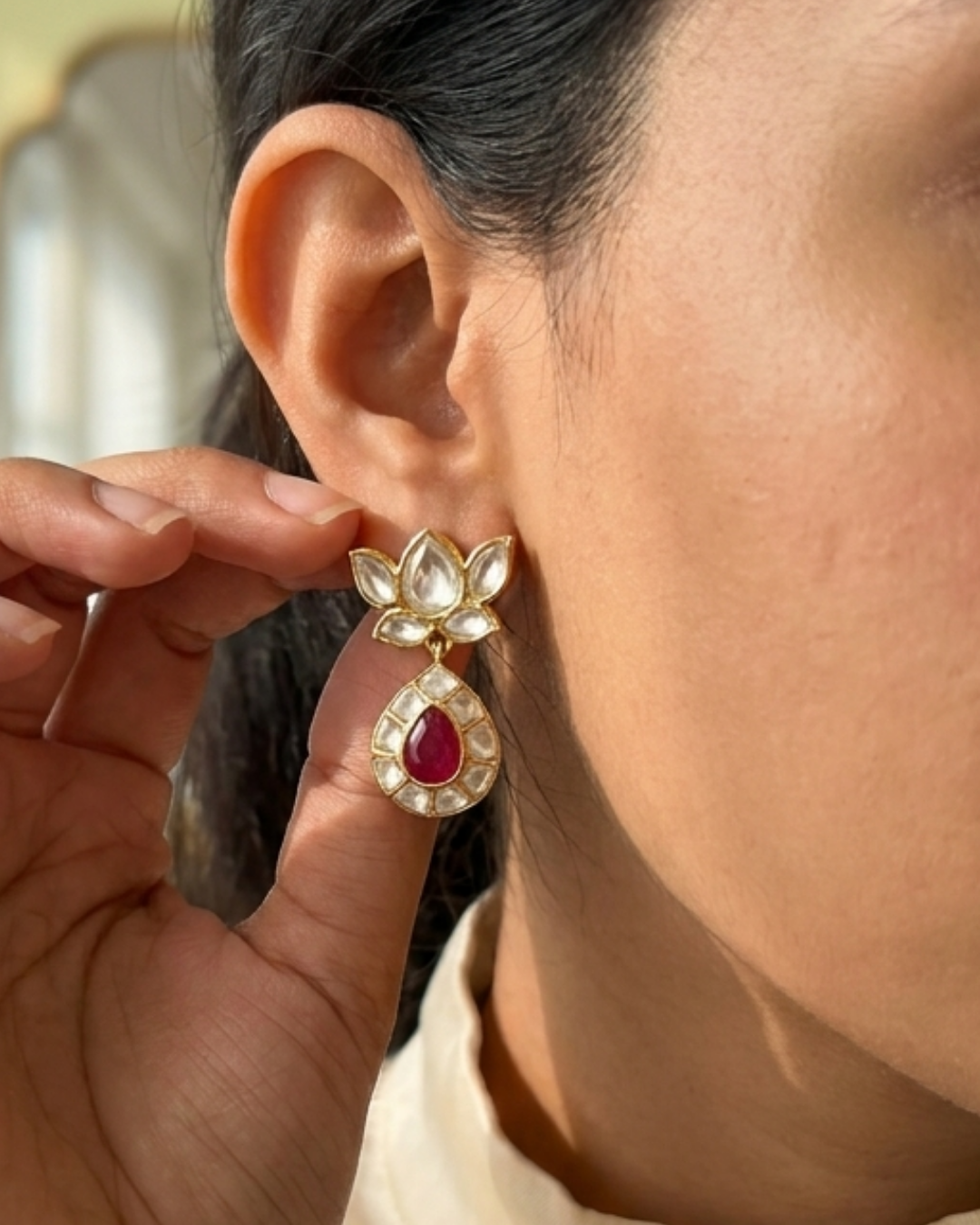 Padmaja Kundan Earrings