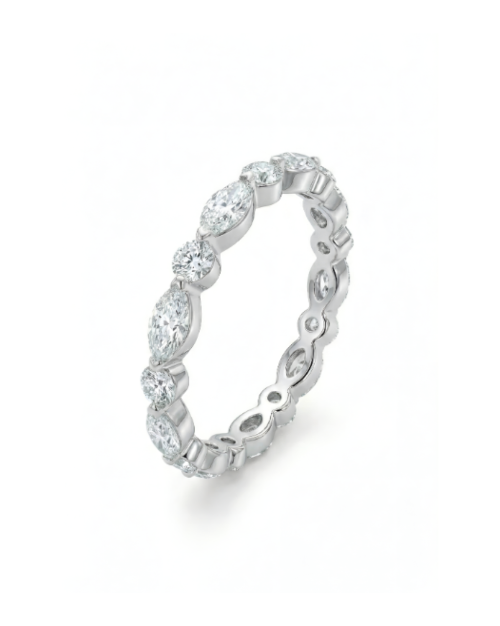 Marquise Round Eternity Ring