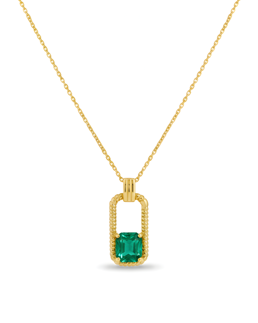 Emerald Frame Pendant