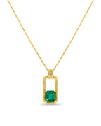 Emerald Frame Pendant