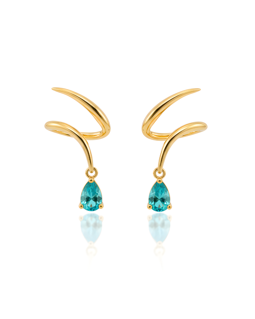 Azure Pear Cut Earrings
