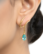Azure Pear Cut Earrings