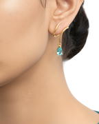 Azure Pear Cut Earrings
