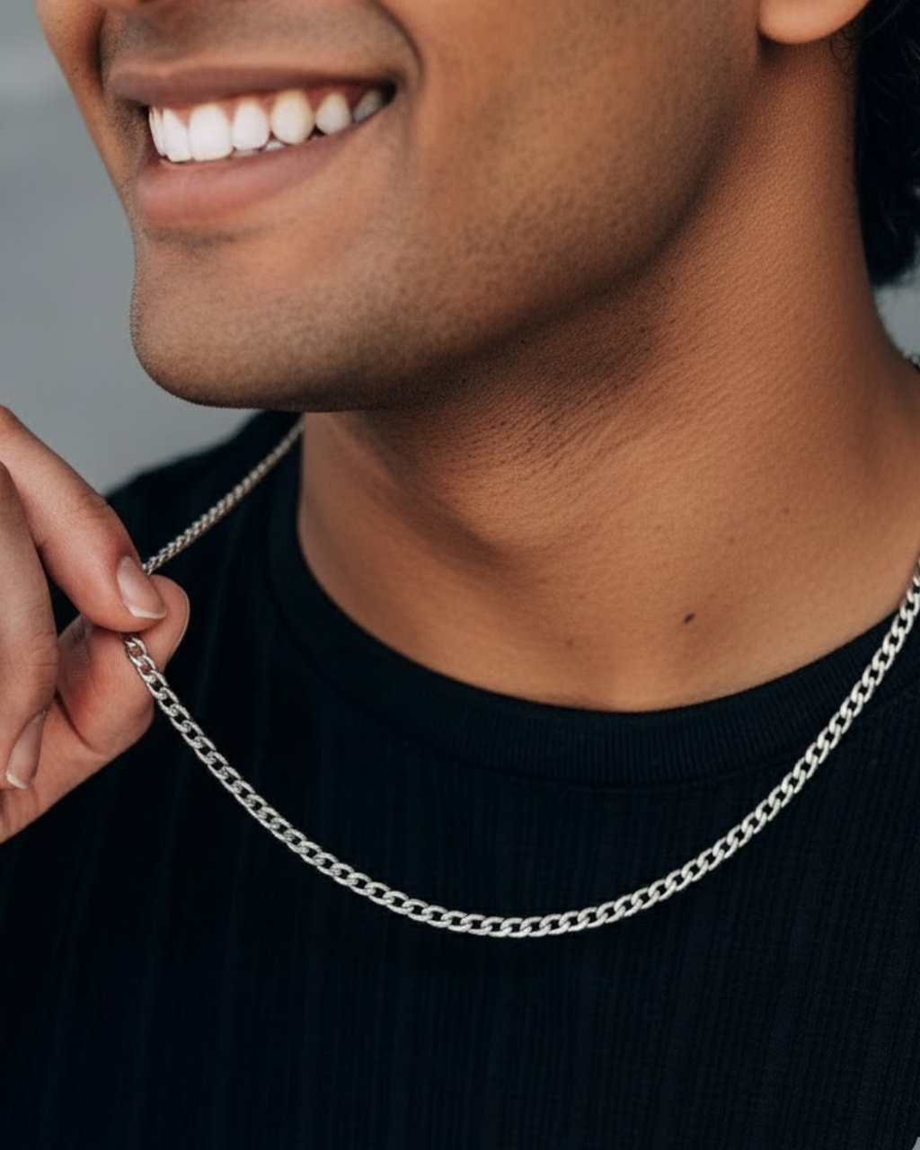 Silver Curb Chain
