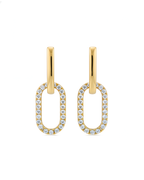 Duo Link Drop Earrings