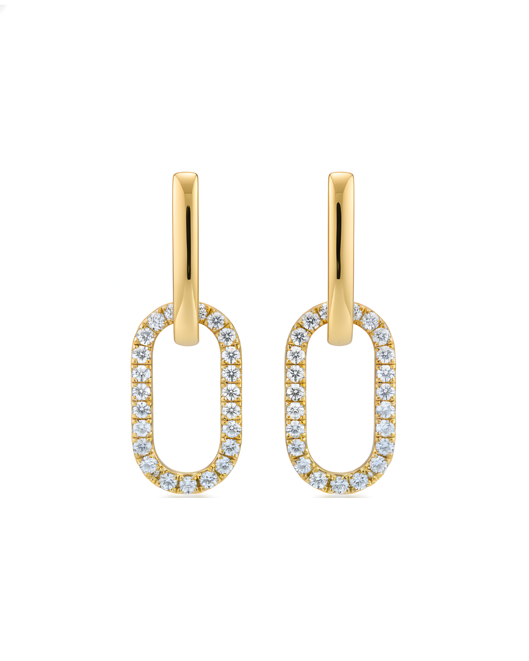 Duo Link Drop Earrings