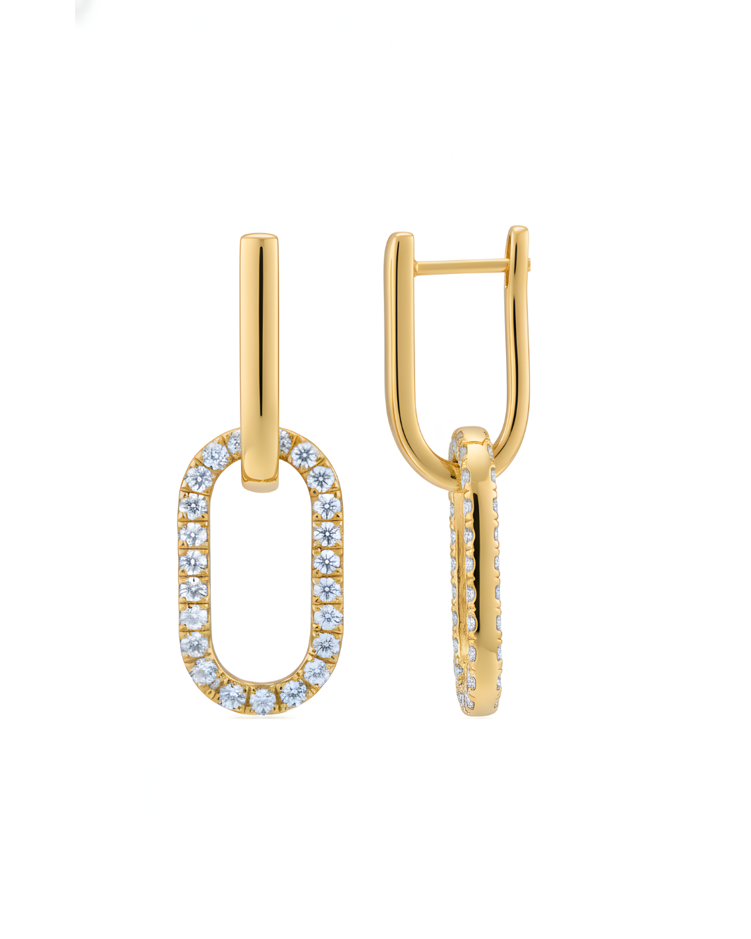 Duo Link Drop Earrings