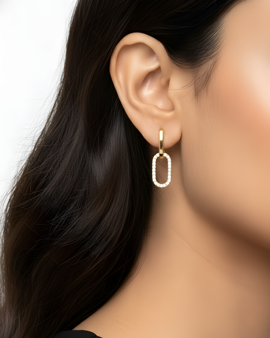 Duo Link Drop Earrings