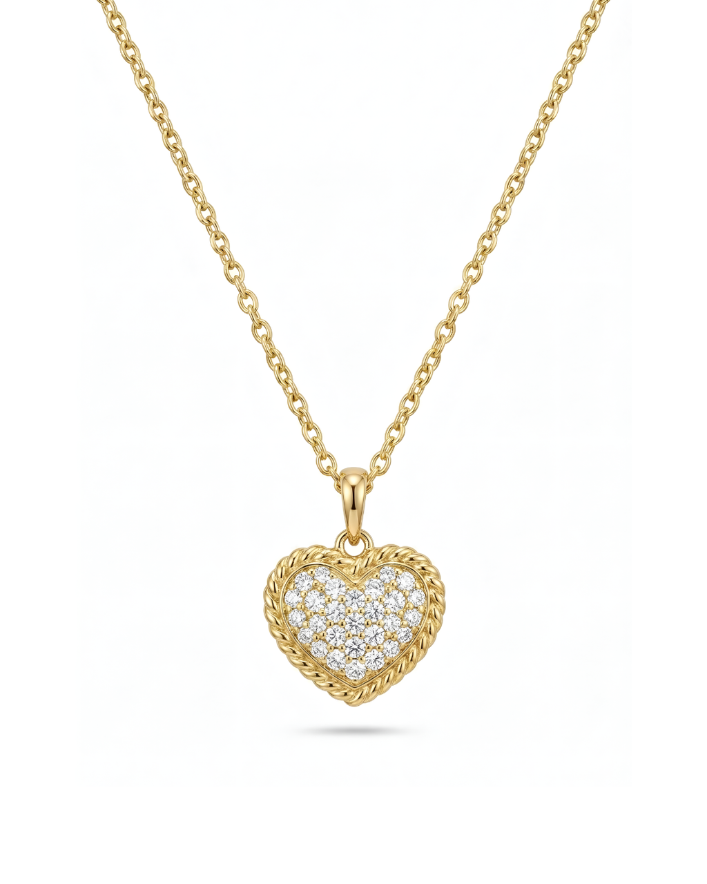 Dual-Tone Heart Necklace
