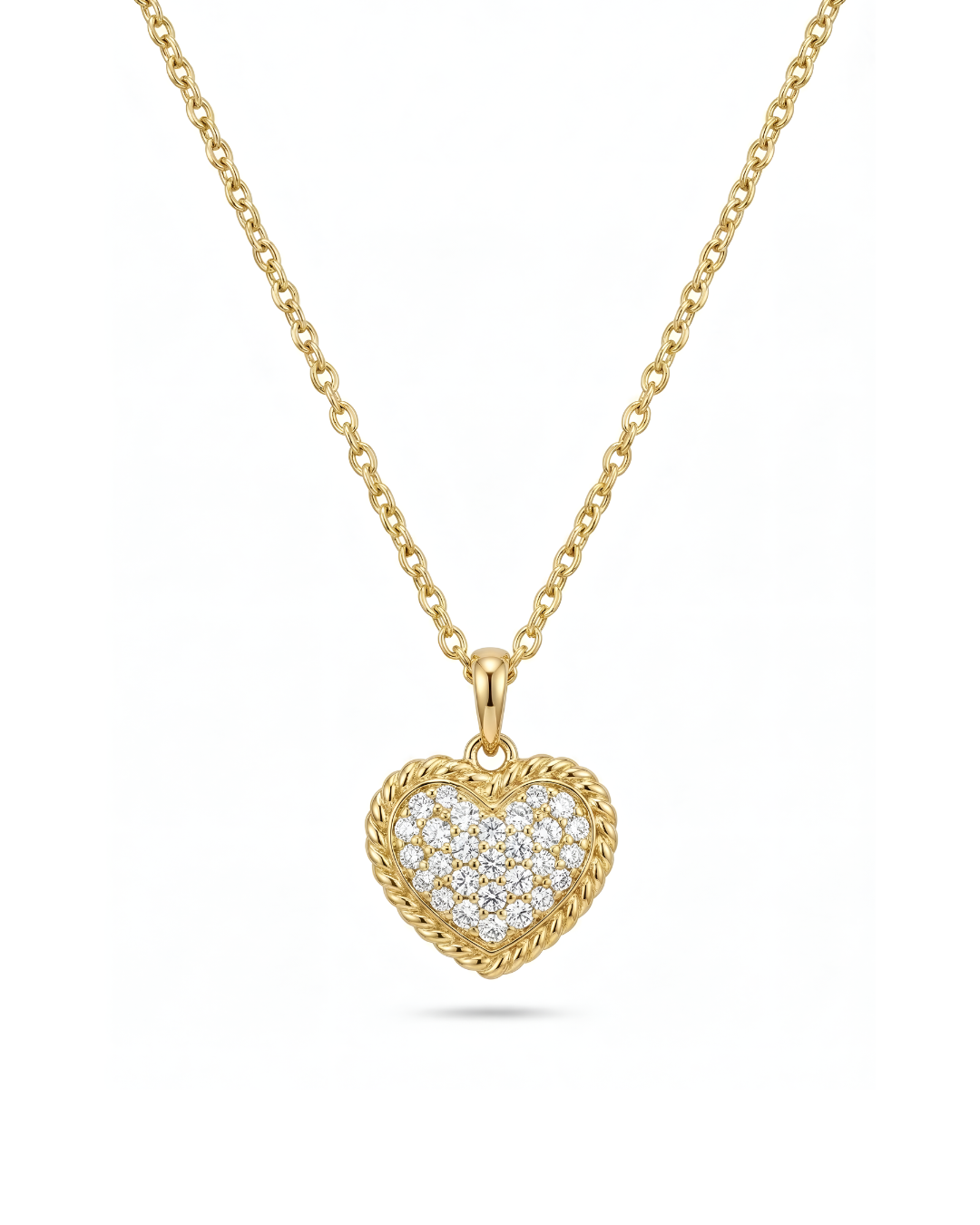 Dual-Tone Heart Necklace