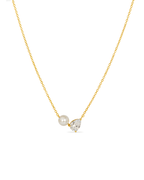 Golden Pearl and Pear Necklace