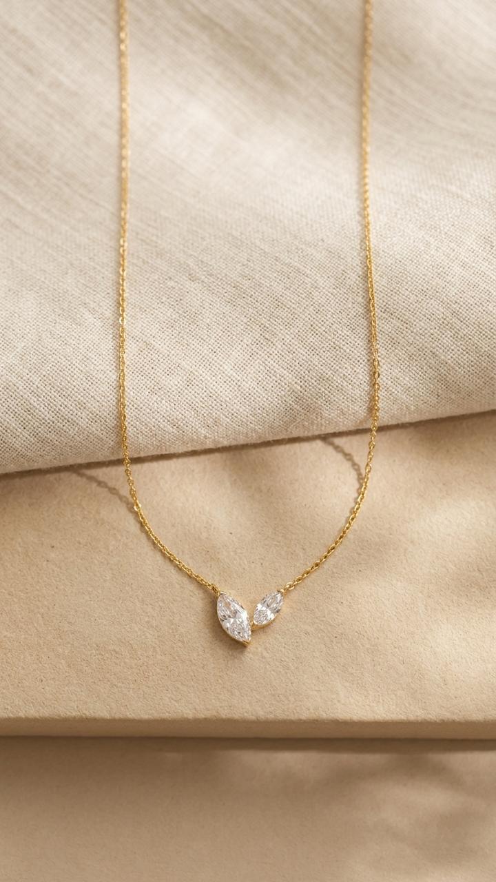 The Duo Marquise Necklace