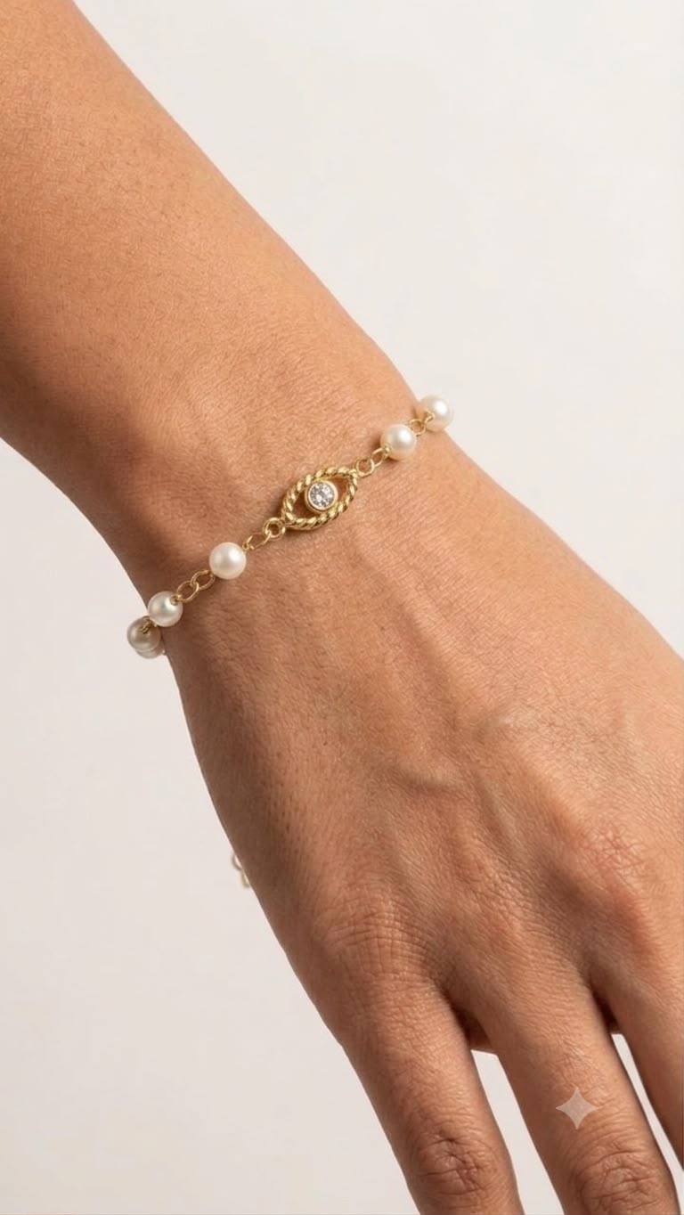 Nazar Pearl Chain Bracelet