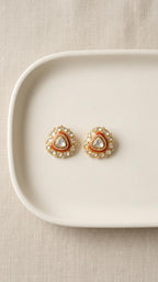 Pink Polki Studs