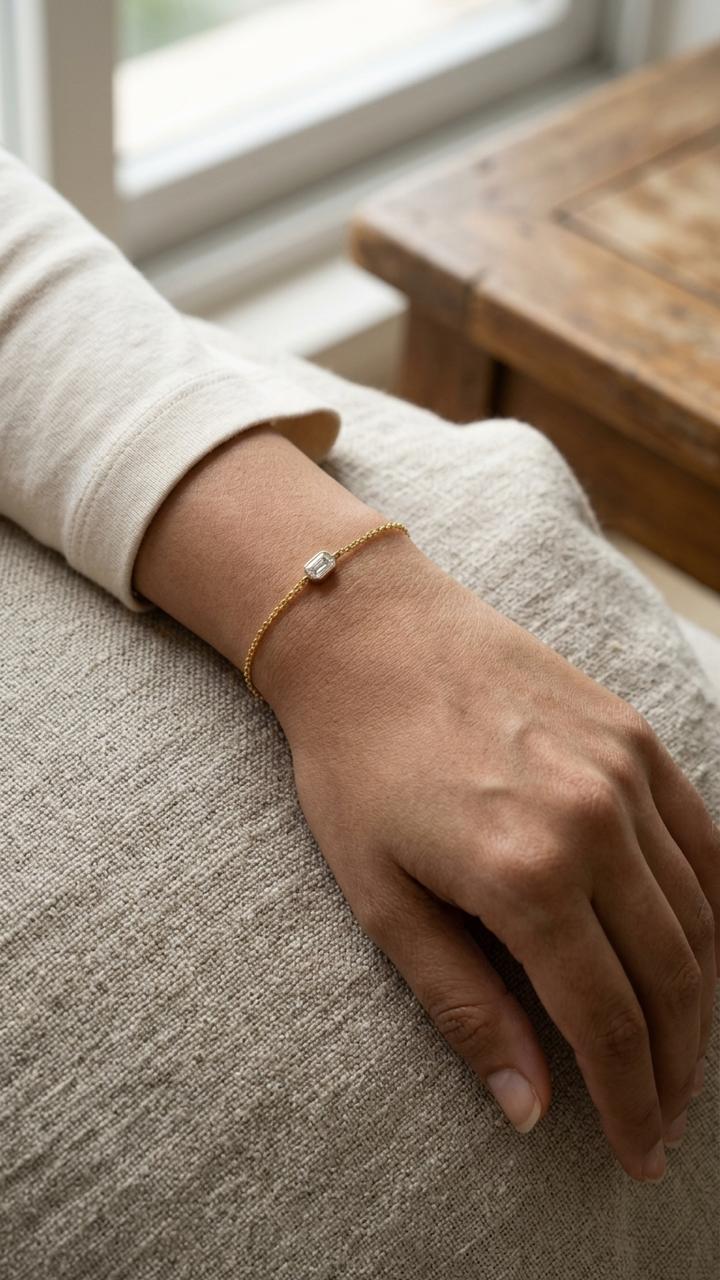 Bezel Baguette Bracelet