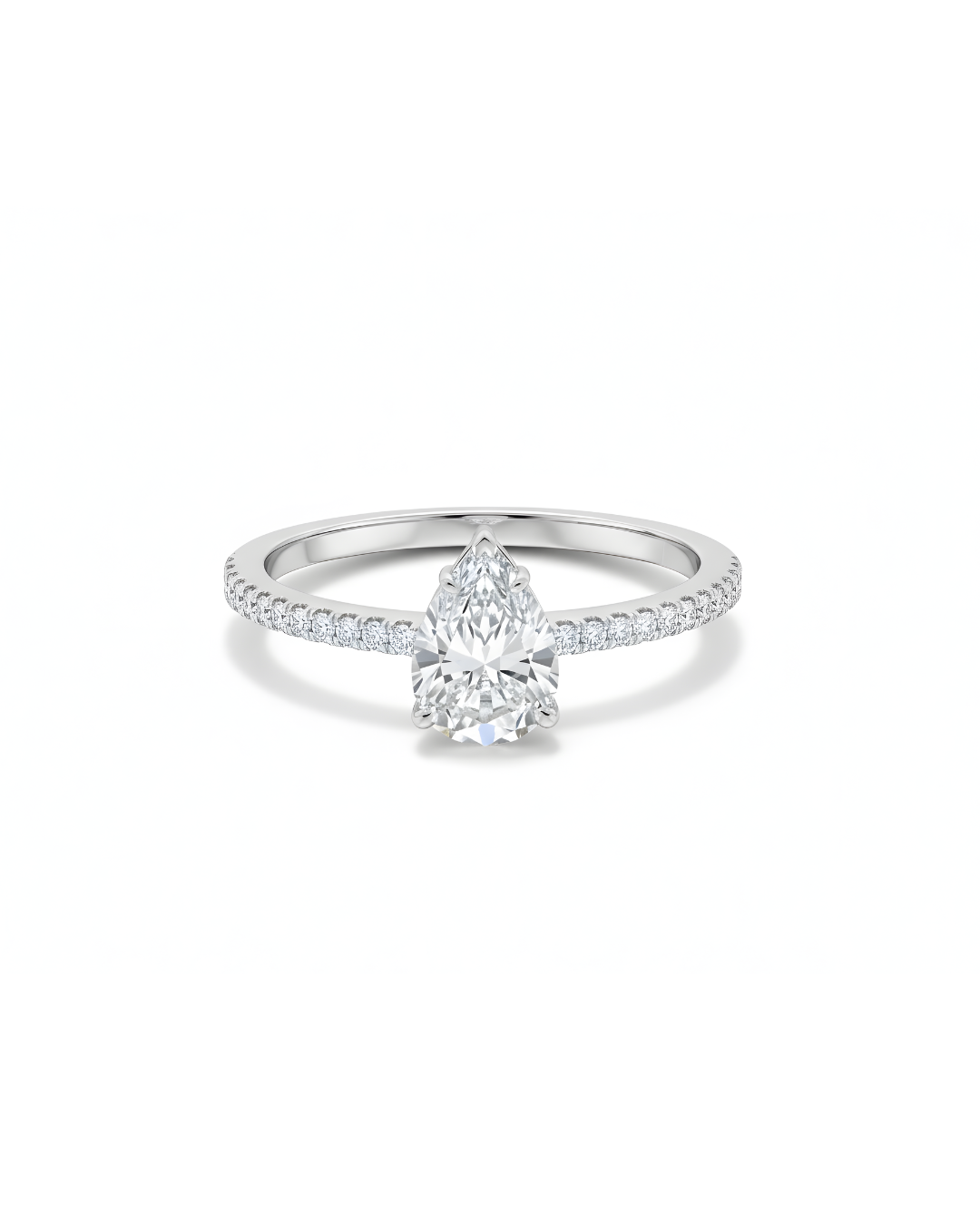 Pear Elegance Solitaire Ring