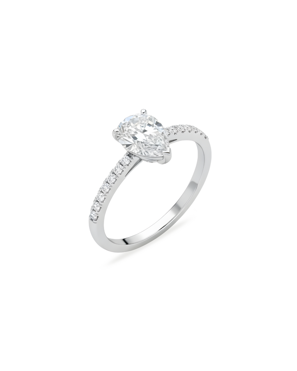 Pear Elegance Solitaire Ring