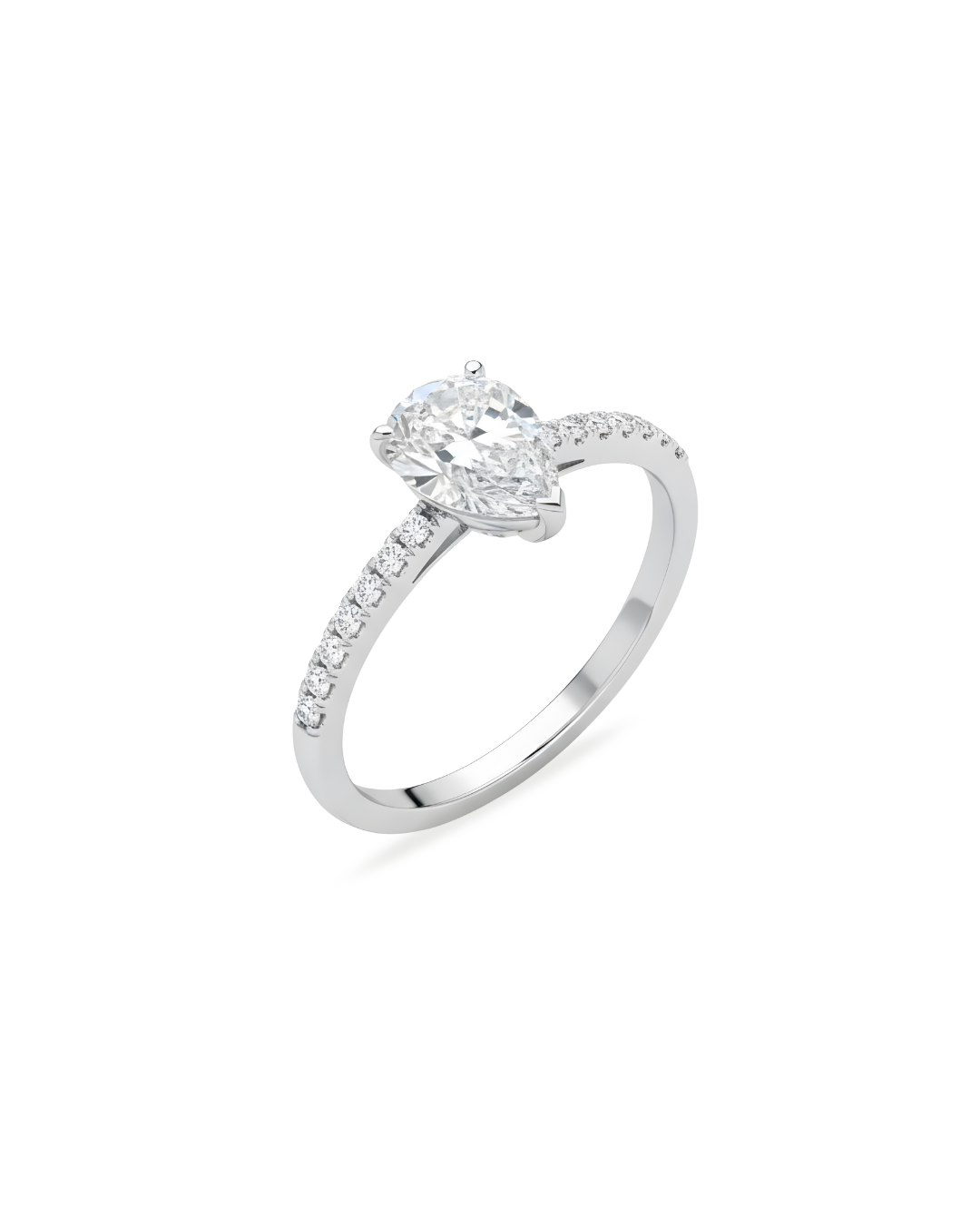 Pear Elegance Solitaire Ring