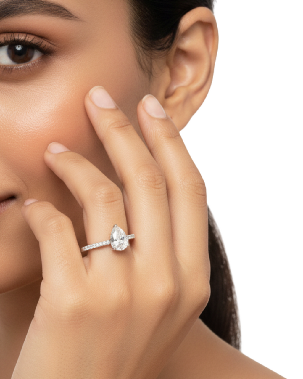 Pear Elegance Solitaire Ring