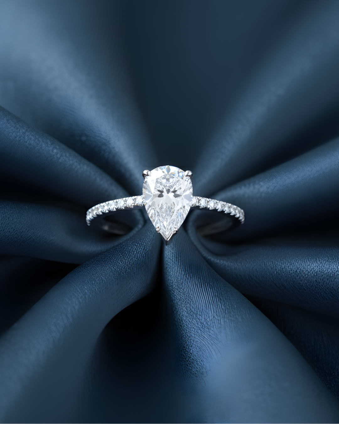 Pear Elegance Solitaire Ring