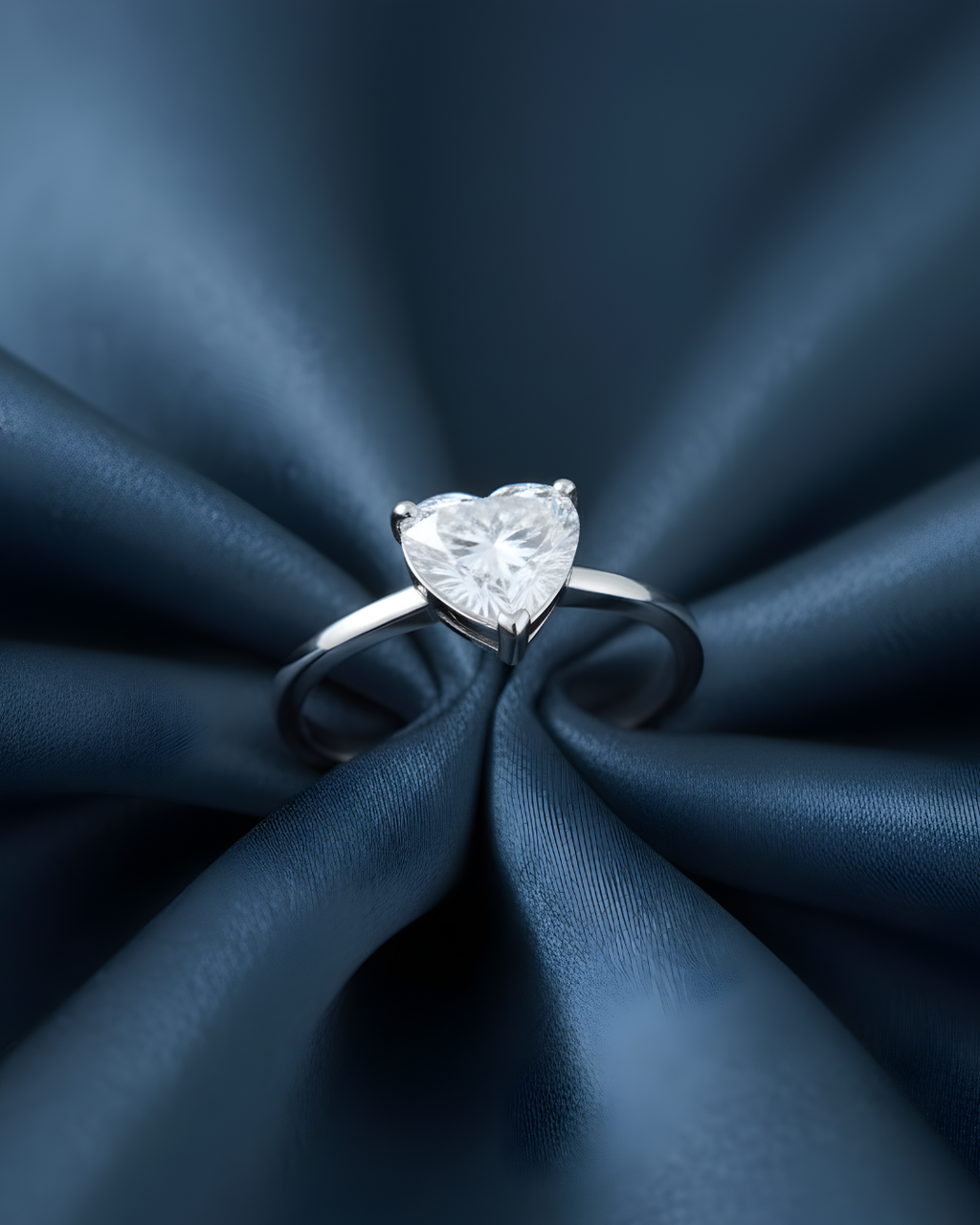 Heart-Shaped Solitaire Ring