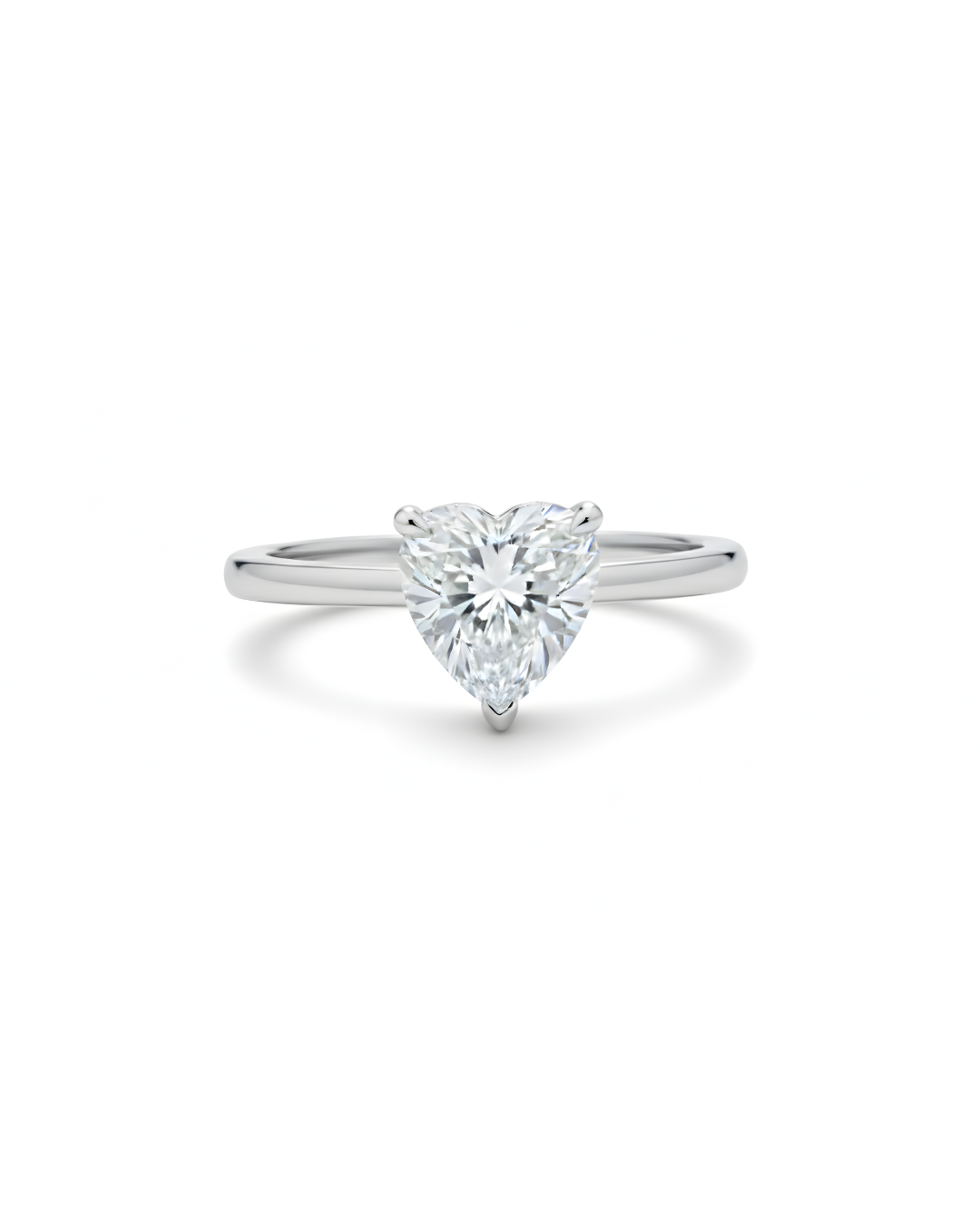 Heart-Shaped Solitaire Ring