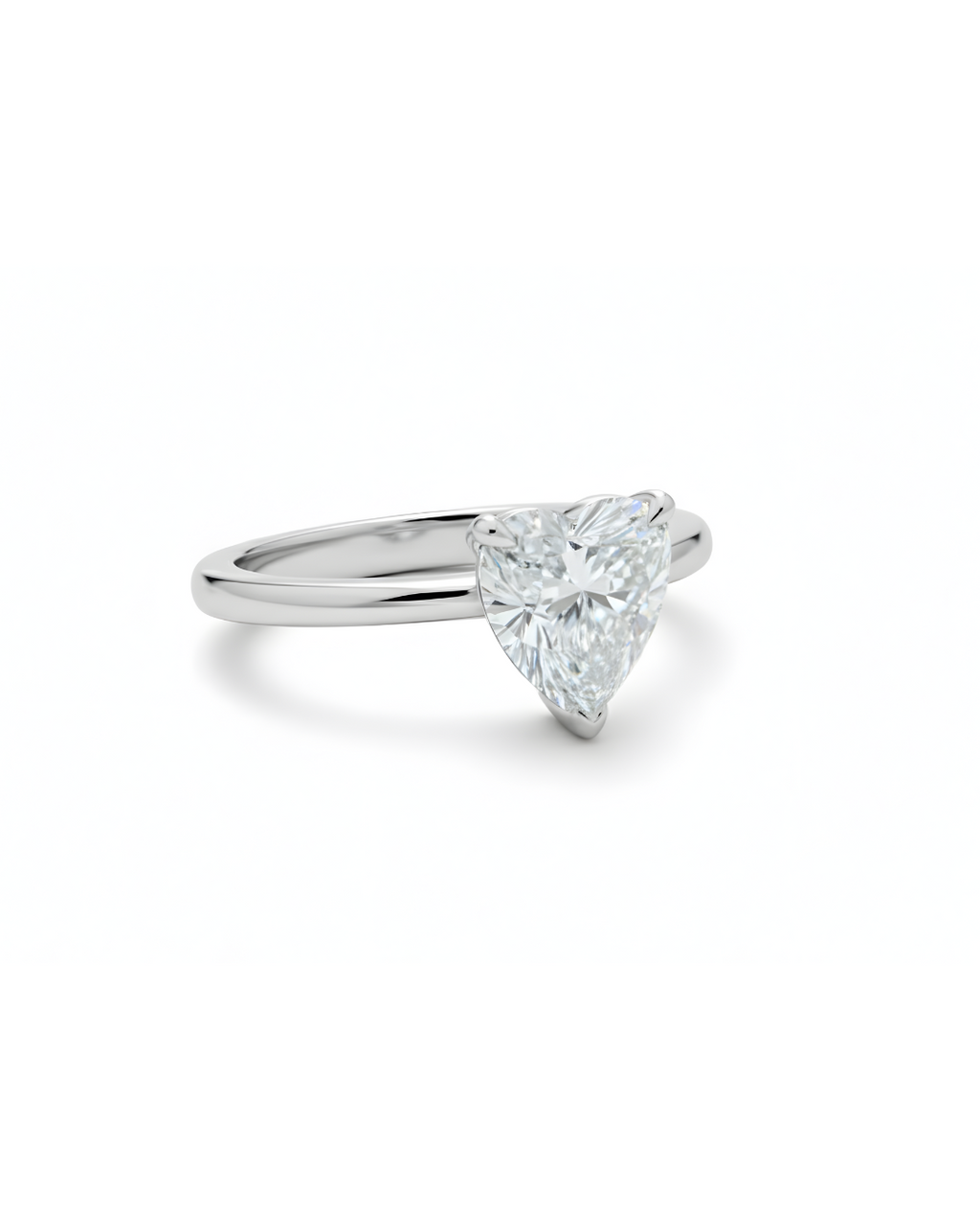 Heart-Shaped Solitaire Ring