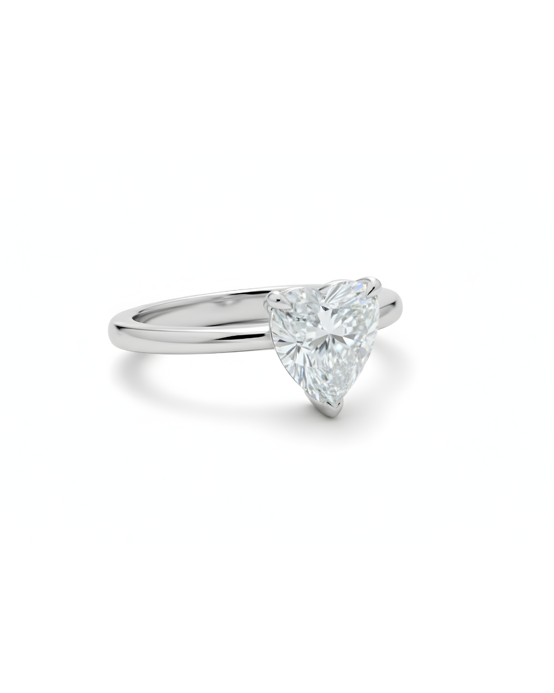 Heart-Shaped Solitaire Ring