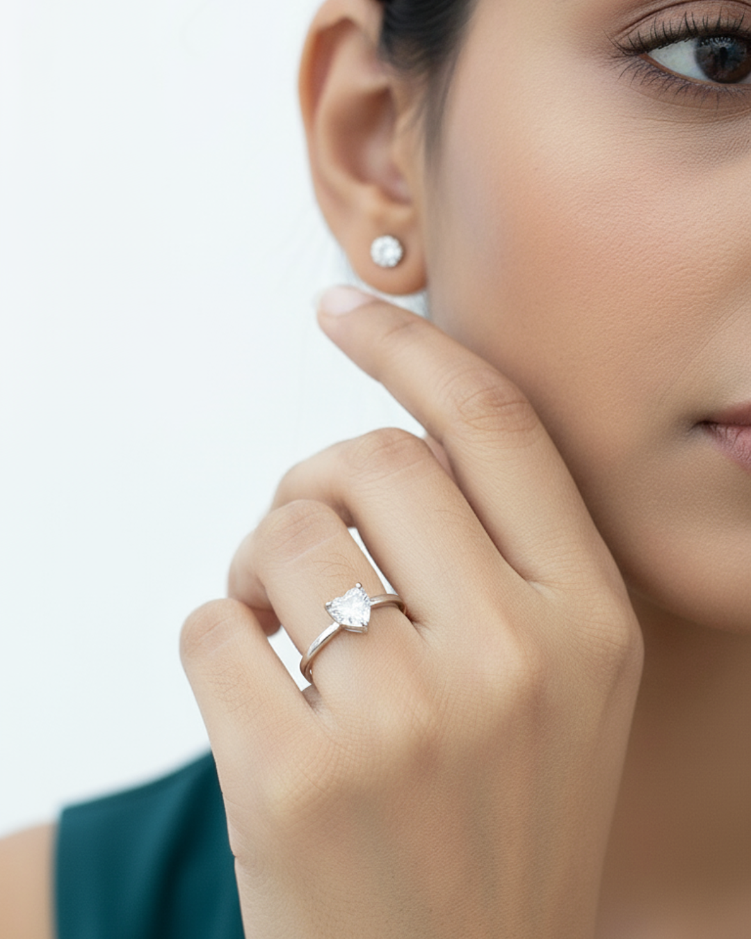 Heart-Shaped Solitaire Ring