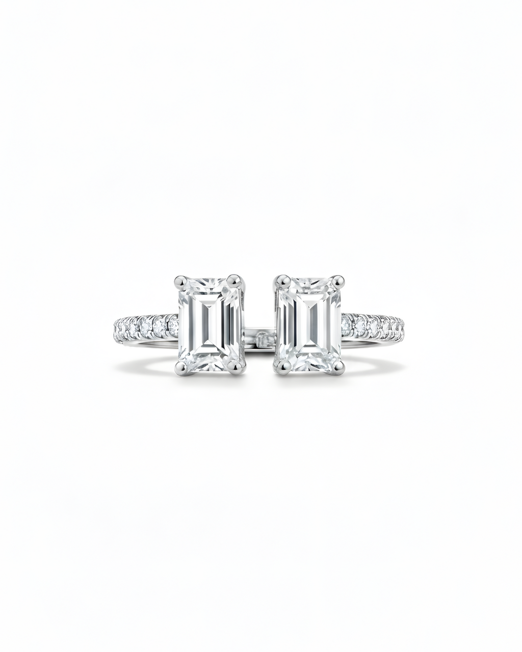 Twin Emerald Harmony Ring