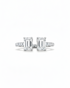 Twin Emerald Harmony Ring