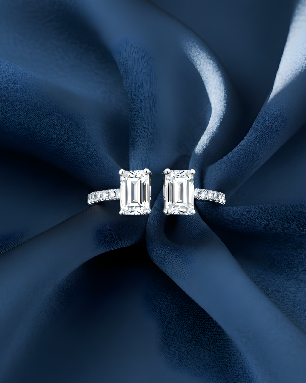 Twin Emerald Harmony Ring