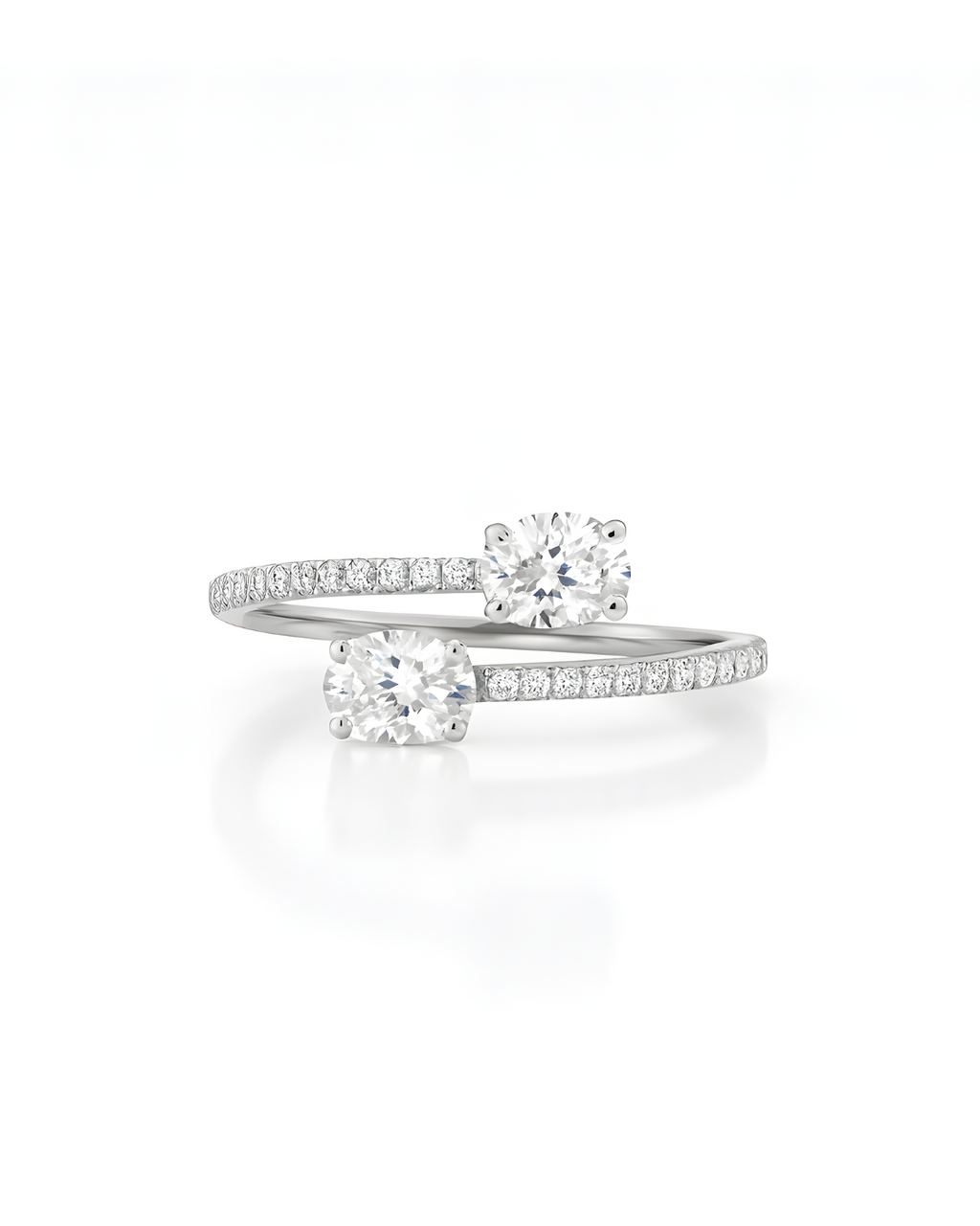 Double Oval Solitaire Ring