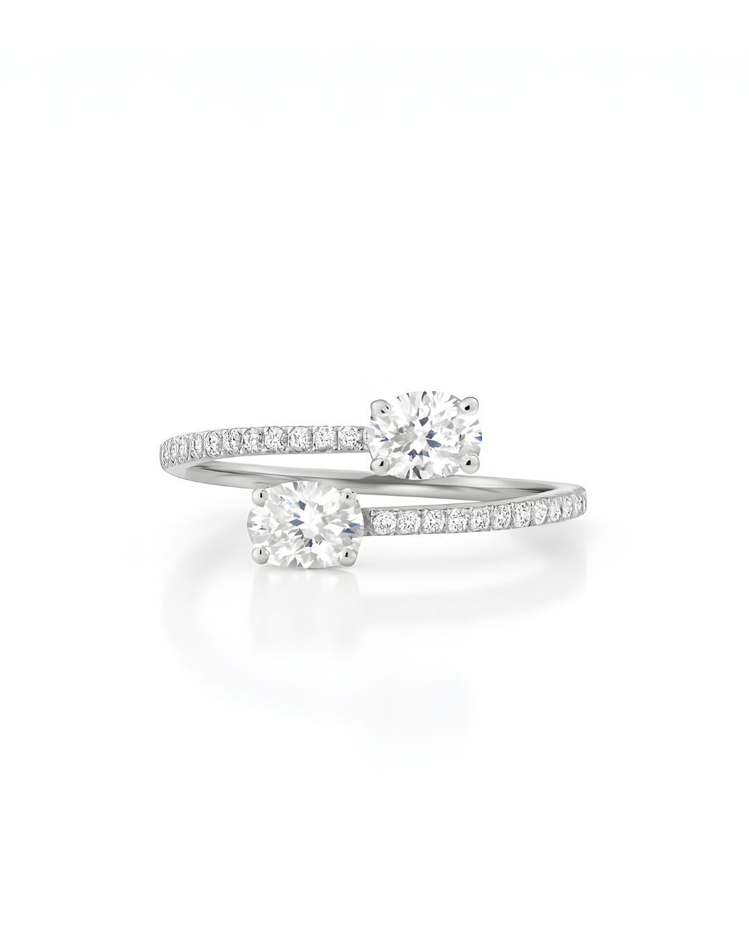 Double Oval Solitaire Ring