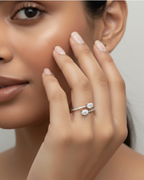 Double Oval Solitaire Ring