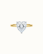 Golden Heart Solitaire Ring