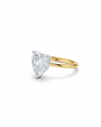 Golden Heart Solitaire Ring