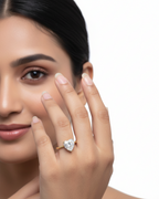 Golden Heart Solitaire Ring