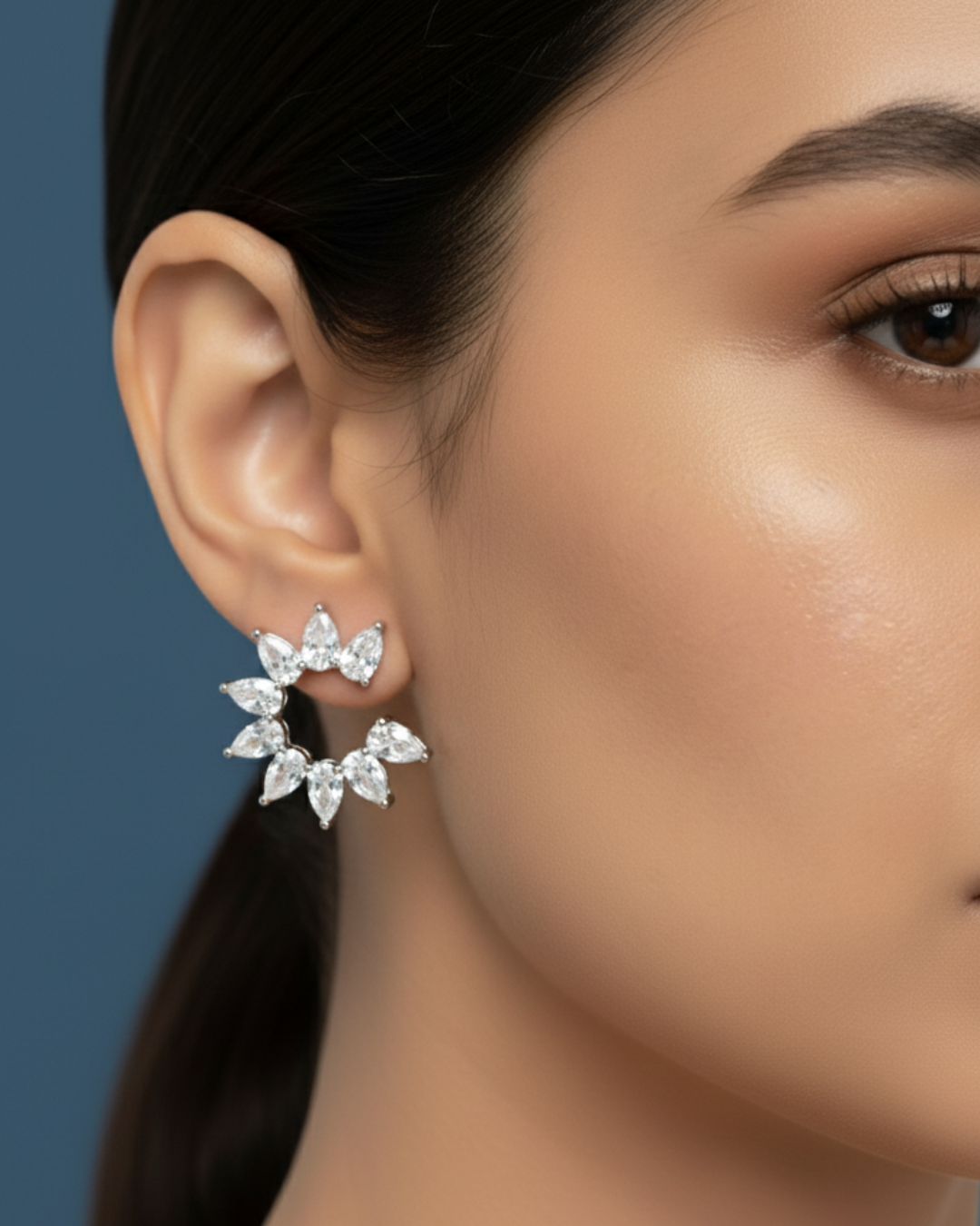 The Pear Crescent Earrings