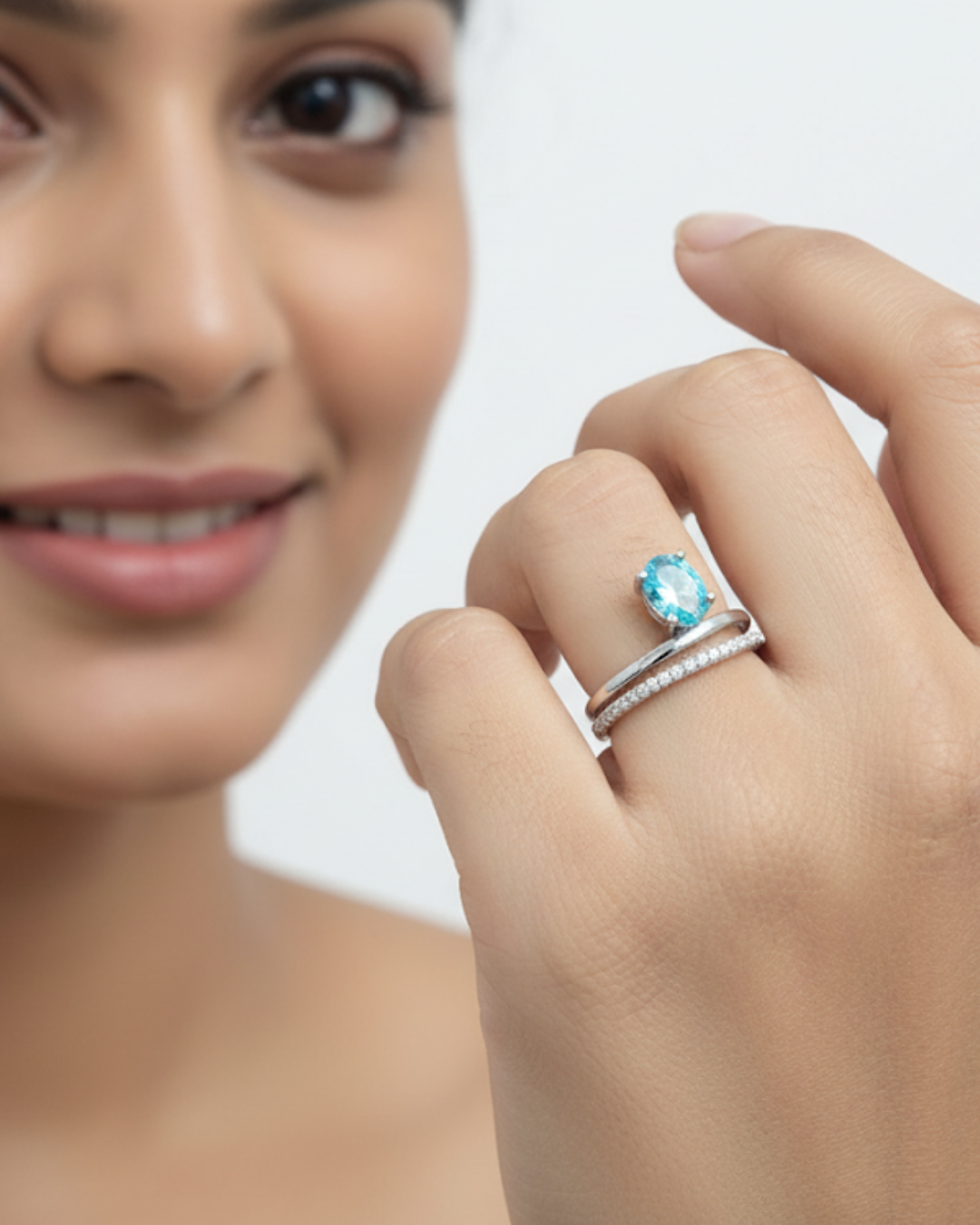 The Aquamarine Solitaire Ring