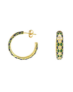 Mosaic Enamel Hoops