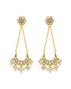 Shvet Chandbali Chain Earrings