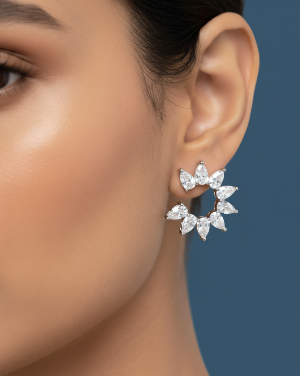 The Pear Crescent Earrings